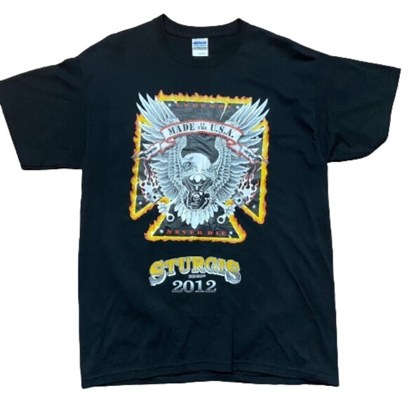Sturgis 2012 Motorcycle Rally Annual Bike Eagle Logo Black T-Shirt Size Large - Picture 1 of 7